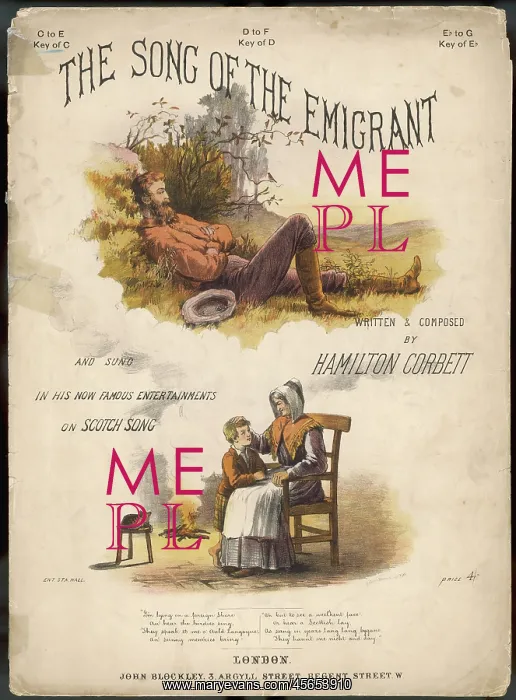 : SCOTTISH EMIGRANT : SCOTTISH EMIGRANT