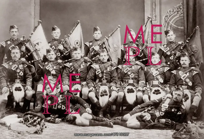 : Scottish regiment, British army, pipe band : Scottish regiment, British army, pipe band
