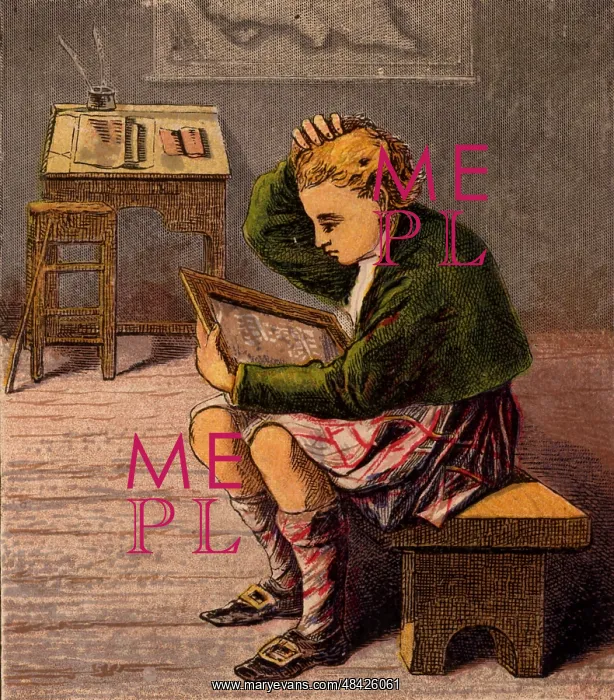 : Scottish schoolboy dressed in a kilt and woollen : Scottish schoolboy dressed in a kilt and woollen