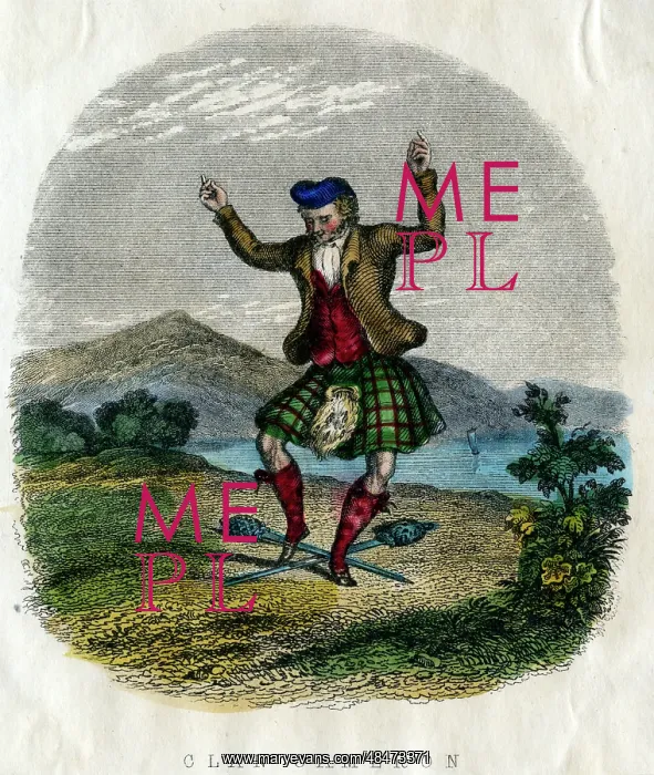 : Scottish Types - Highland sword dance, Clan Cameron : Scottish Types - Highland sword dance, Clan Cameron