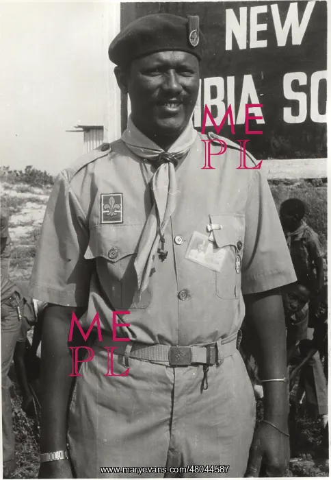 : Scout leader at proposed headquarters, Gambia, West Africa : Scout leader at proposed headquarters, Gambia, West Africa