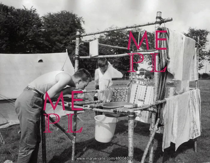 : Scout washing on camp : Scout washing on camp