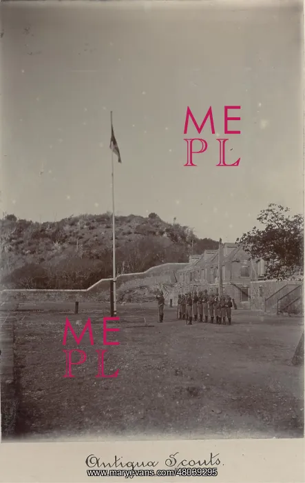  : Scouts in Antigua at flag break