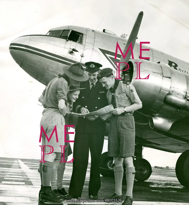 : Scouts with British Airways Officer : Scouts with British Airways Officer