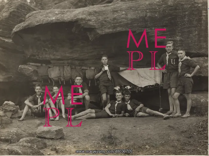 : Scouts in camp, Australia : Scouts in camp, Australia