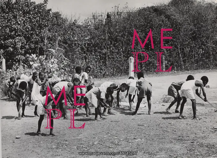 : Scouts and cubs at work, Ghana, West Africa : Scouts and cubs at work, Ghana, West Africa