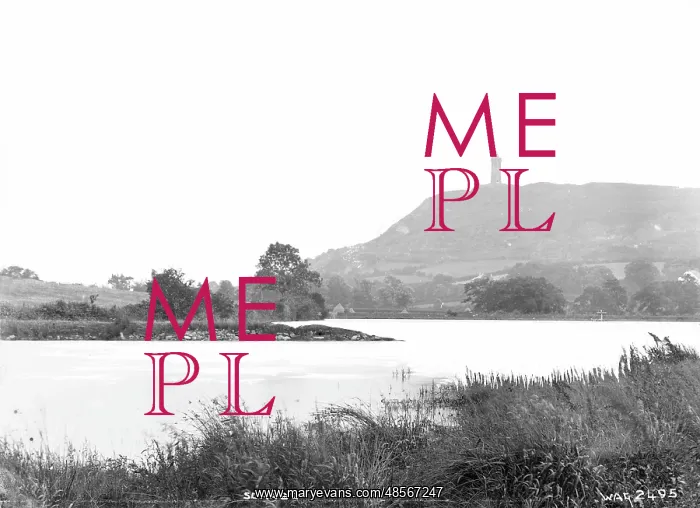 : Scrabo - a view of the tower with water in the foreground : Scrabo - a view of the tower with water in the foreground