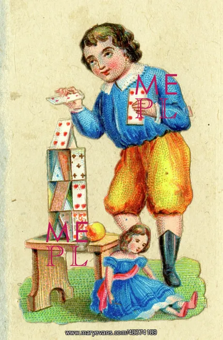  : Scrap - boy building house of cards