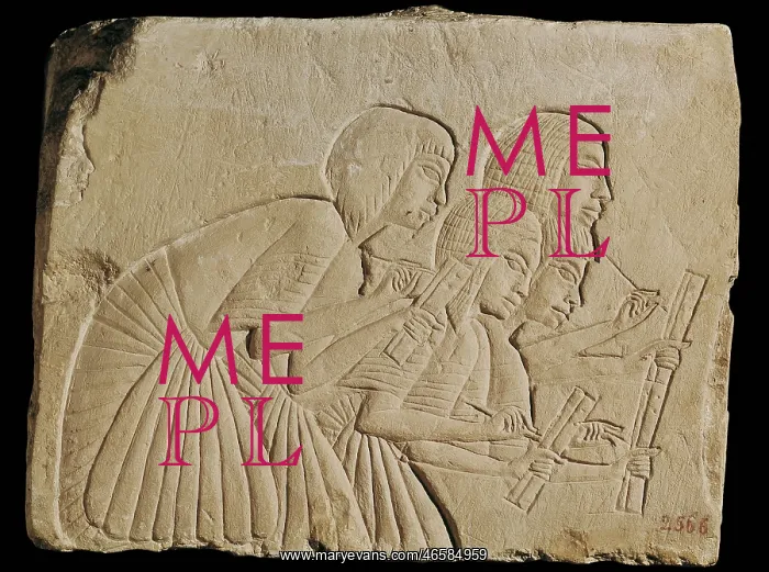 : Scribes. 16th-14th c. BC. 18th dinasty. Egyptian : Scribes. 16th-14th c. BC. 18th dinasty. Egyptian