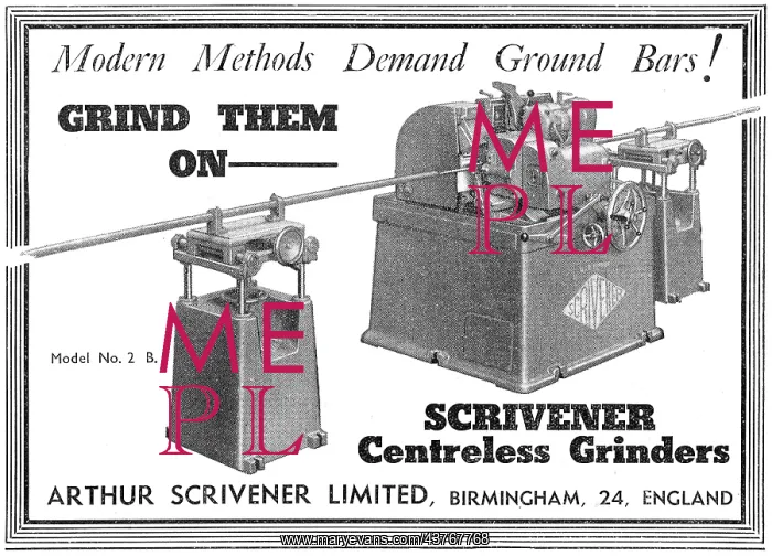 : Scrivener Machine Tools - Scrivener Centreless Grinders : Scrivener Machine Tools - Scrivener Centreless Grinders