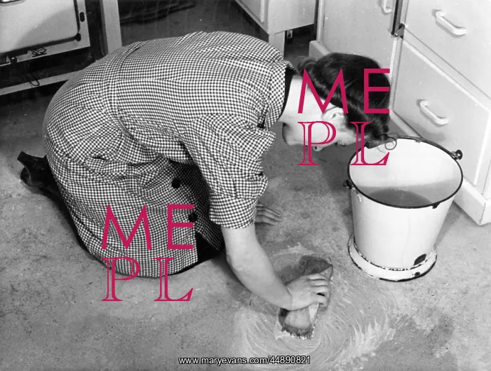 : SCRUBBING KITCHEN FLOOR : SCRUBBING KITCHEN FLOOR