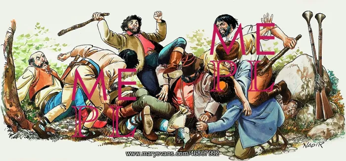 : A scuffle in the forest : A scuffle in the forest