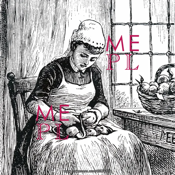  : A sculery maid peeling apples