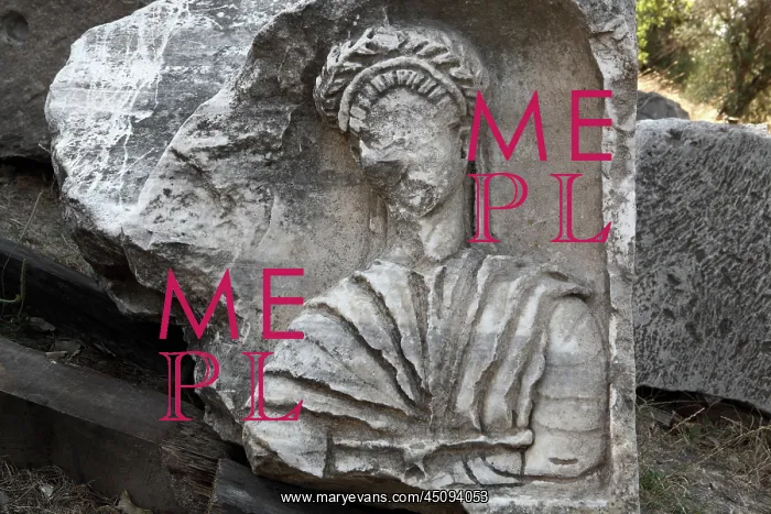 : Sculpted bust, Troy, Turkey : Sculpted bust, Troy, Turkey