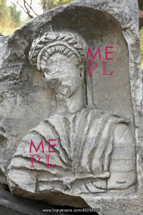 : Sculpted bust, Troy, Turkey : Sculpted bust, Troy, Turkey