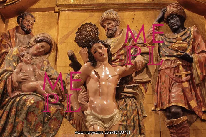: Sculpted group, Church of the Tabernacle, Granada : Sculpted group, Church of the Tabernacle, Granada