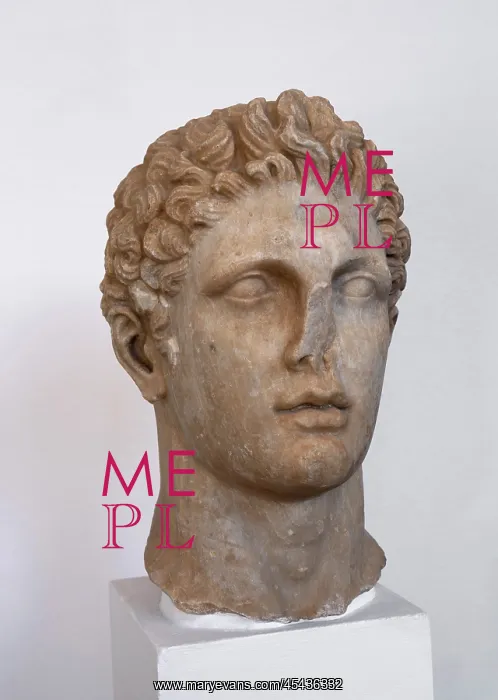: Sculpted head, Archaeological Museum, Rhodes, Greece : Sculpted head, Archaeological Museum, Rhodes, Greece
