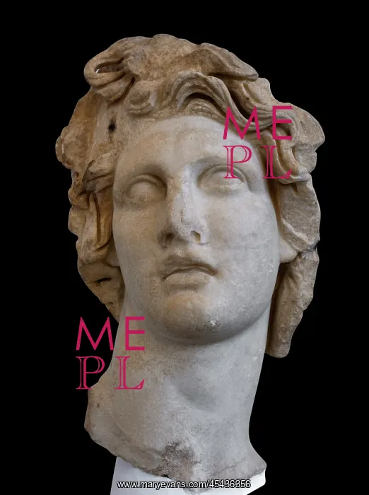 : Sculpted head, Archaeological Museum, Rhodes, Greece : Sculpted head, Archaeological Museum, Rhodes, Greece