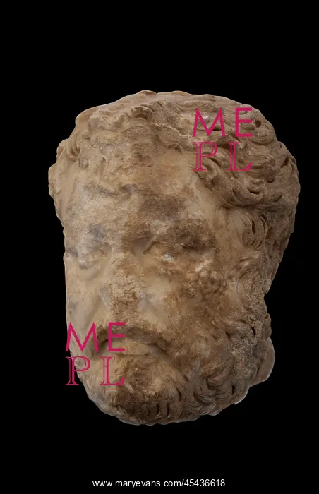 : Sculpted head, Archaeological Museum, Rhodes, Greece : Sculpted head, Archaeological Museum, Rhodes, Greece
