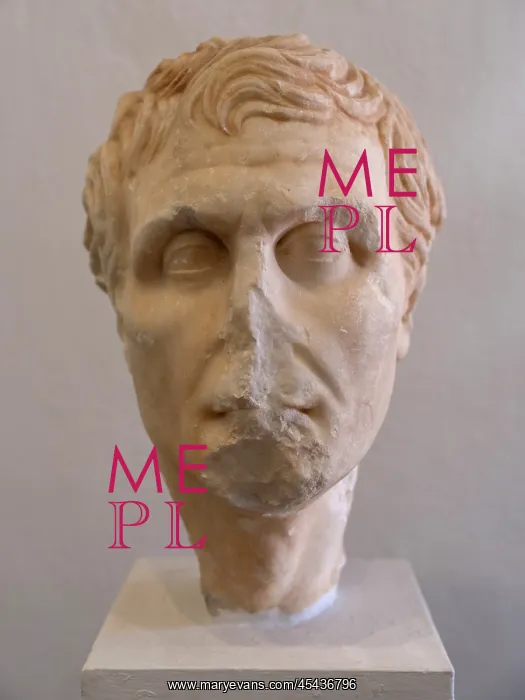 : Sculpted head, Archaeological Museum, Rhodes, Greece : Sculpted head, Archaeological Museum, Rhodes, Greece
