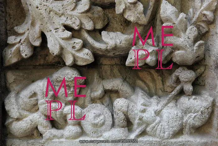 : Sculpted stone, Silk Exchange, Valencia, Spain : Sculpted stone, Silk Exchange, Valencia, Spain