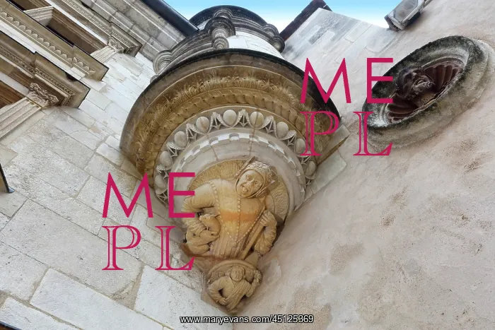 : Sculptural detail, Upper courtyard, Hotel Lallemant : Sculptural detail, Upper courtyard, Hotel Lallemant