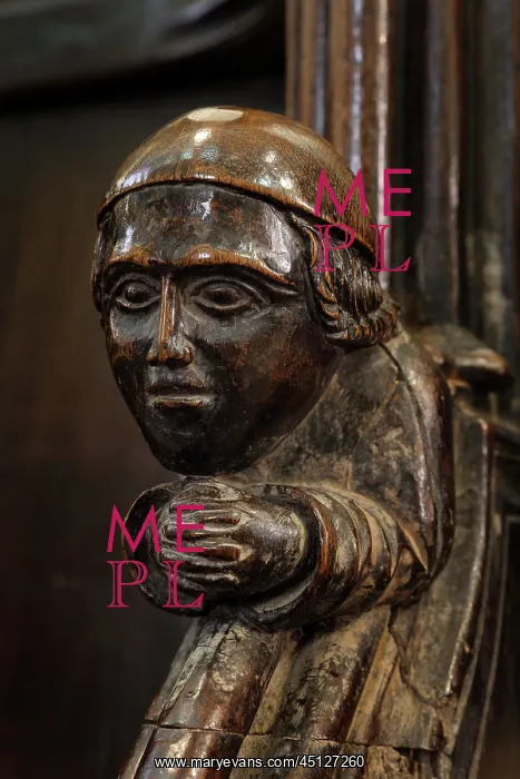 : Sculpture, Choir Stall, Cathedral Saint-Samson : Sculpture, Choir Stall, Cathedral Saint-Samson
