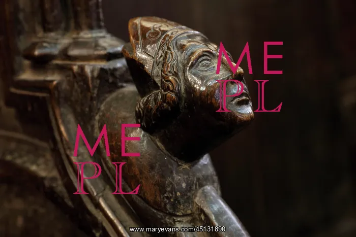: Sculpture, Choir Stall, Cathedral Saint-Samson : Sculpture, Choir Stall, Cathedral Saint-Samson