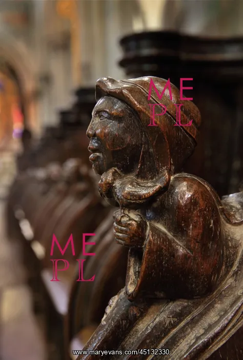 : Sculpture, Choir Stall, Cathedral Saint-Samson : Sculpture, Choir Stall, Cathedral Saint-Samson