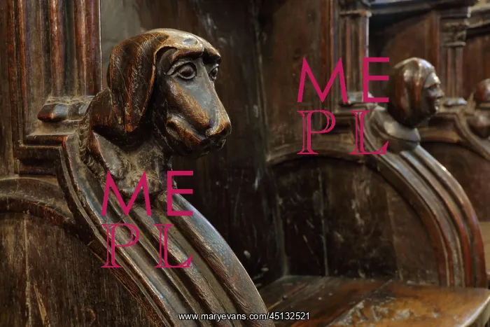 : Sculpture, Choir Stall, Cathedral Saint-Samson : Sculpture, Choir Stall, Cathedral Saint-Samson
