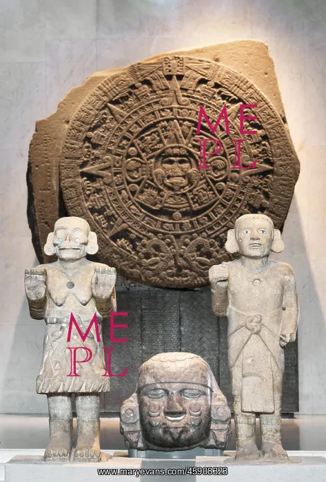 : Sculpture, Museo Nacional de Antropologia, Mexico City : Sculpture, Museo Nacional de Antropologia, Mexico City