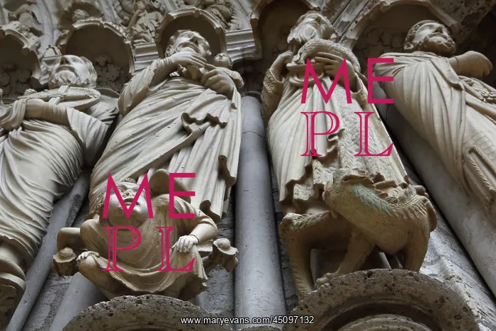 : Sculpture, North Portal, Chartres cathedral, France : Sculpture, North Portal, Chartres cathedral, France