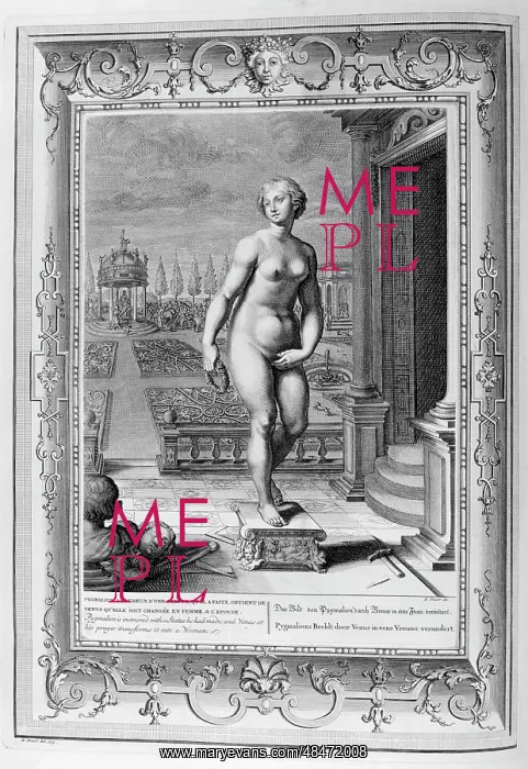 : The sculpture of Pygmalion. Engraved illustration : The sculpture of Pygmalion. Engraved illustration
