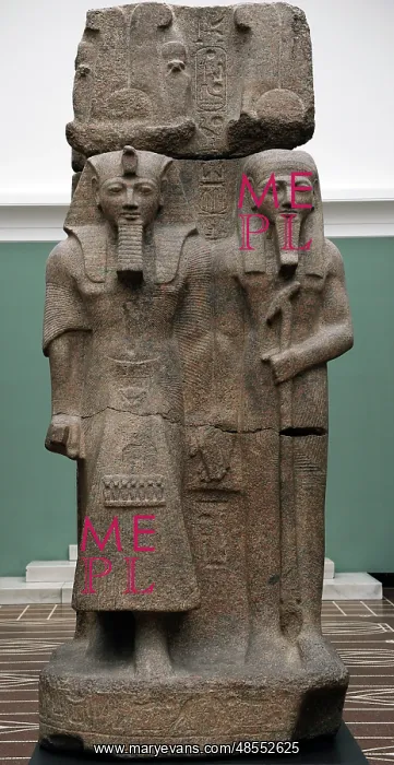 : Sculpture of Ramesses II and God Ptah. Egypt : Sculpture of Ramesses II and God Ptah. Egypt