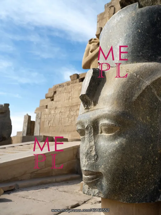 : Sculpture, Second courtyard, Ramesseum, Theban Necropolis : Sculpture, Second courtyard, Ramesseum, Theban Necropolis