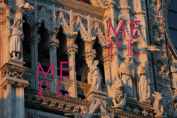 : Sculptures, Facade, Siena Cathedral, Siena, Tuscany, Italy : Sculptures, Facade, Siena Cathedral, Siena, Tuscany, Italy