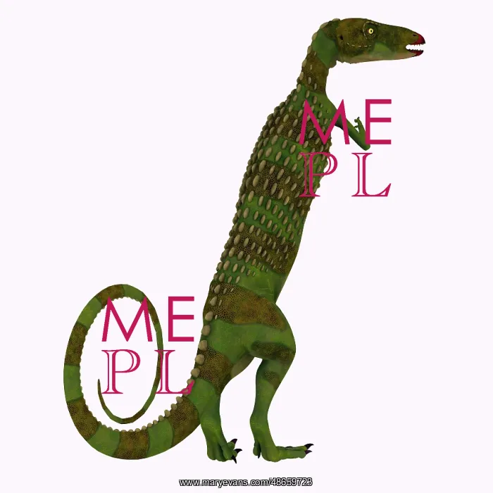 : Scutellosaurus dinosaur on white background : Scutellosaurus dinosaur on white background