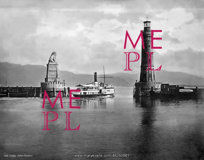 : SD Konig Wilhelm in Lindau, around 1900 : SD Konig Wilhelm in Lindau, around 1900