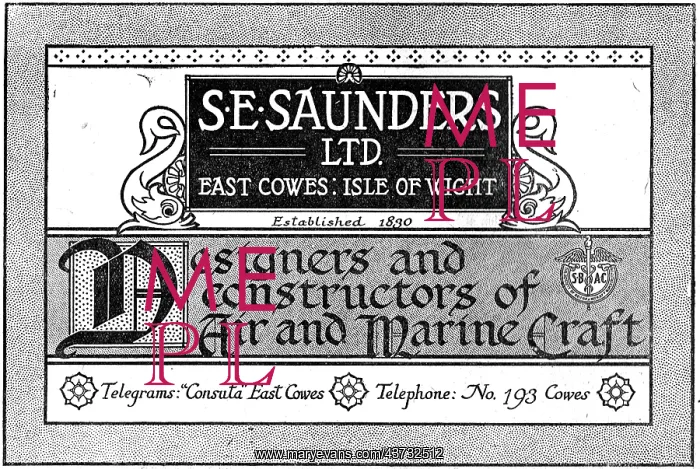 : S.E. Saunders - Aircraft Constructors : S.E. Saunders - Aircraft Constructors