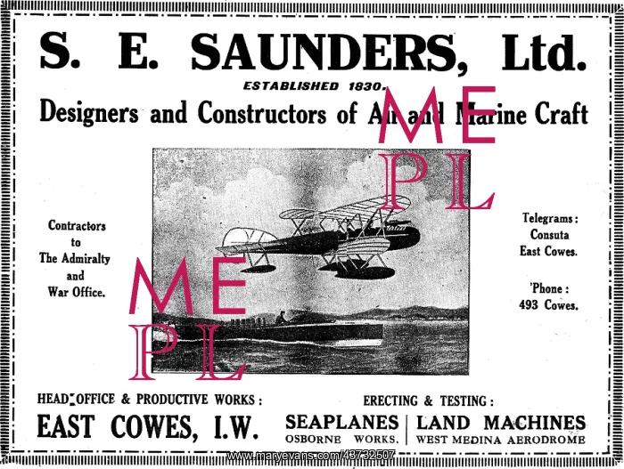  : S.E. Saunders - Constructors Of Air & Marine Craft