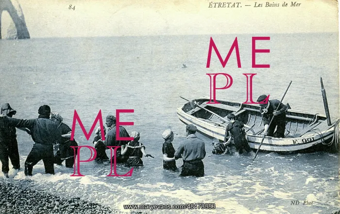 : Sea Bathing, Etretat, Normandy : Sea Bathing, Etretat, Normandy