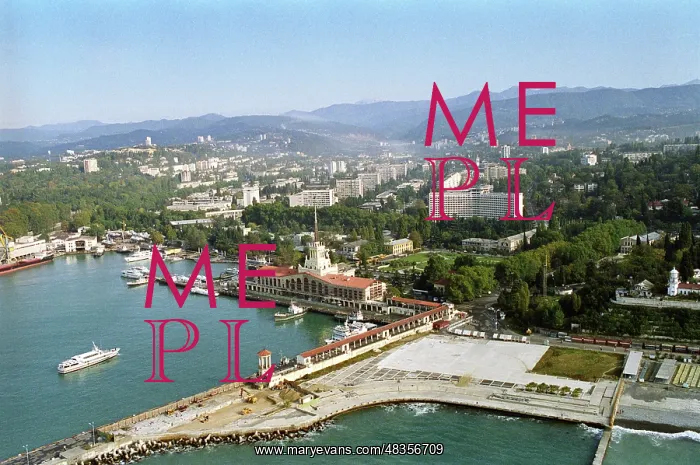 : Sea port in Sochi, 1990 : Sea port in Sochi, 1990