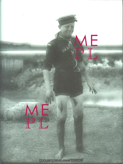 : Sea Scout with muddy legs : Sea Scout with muddy legs