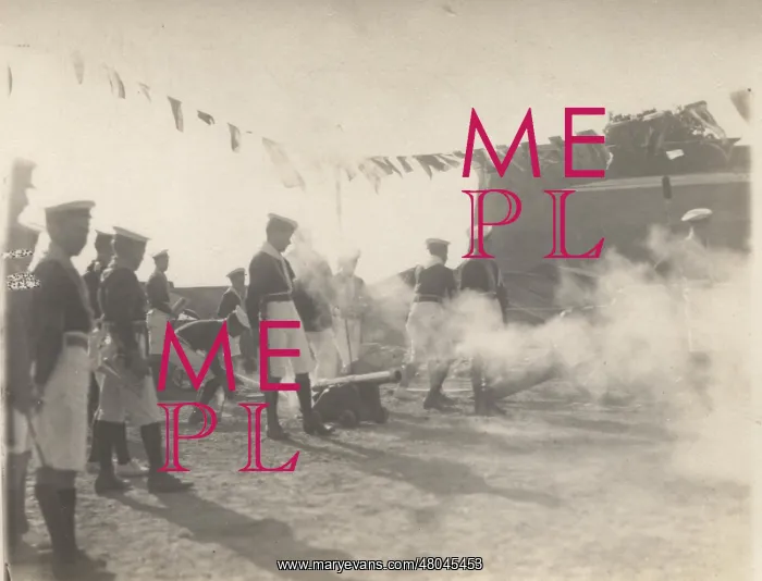  : Sea Scouts demonstrating with cannons, Gibraltar