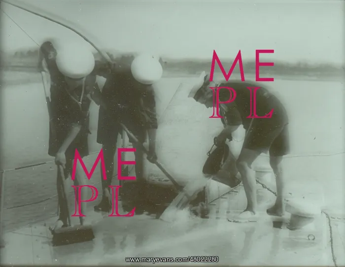  : Sea Scouts washing the deck