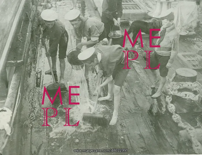  : Sea Scouts washing the deck