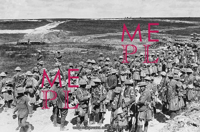 : Seaforth Highlanders roll call after the opening : Seaforth Highlanders roll call after the opening
