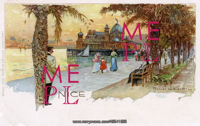 : Seafront at Nice with view of the Palais de la Jetee : Seafront at Nice with view of the Palais de la Jetee