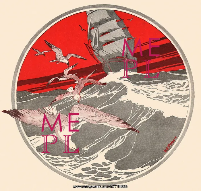 : Seagulls and Clipper Ship : Seagulls and Clipper Ship