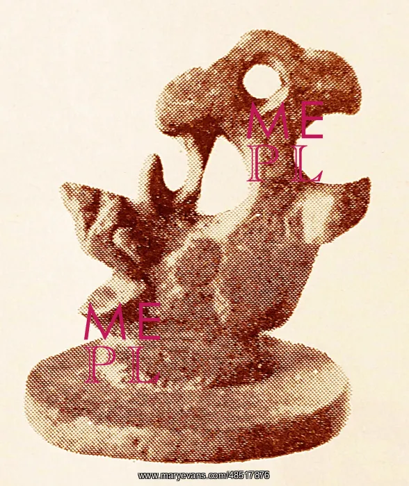 : Seal with seahorse-shaped handle made of copper : Seal with seahorse-shaped handle made of copper